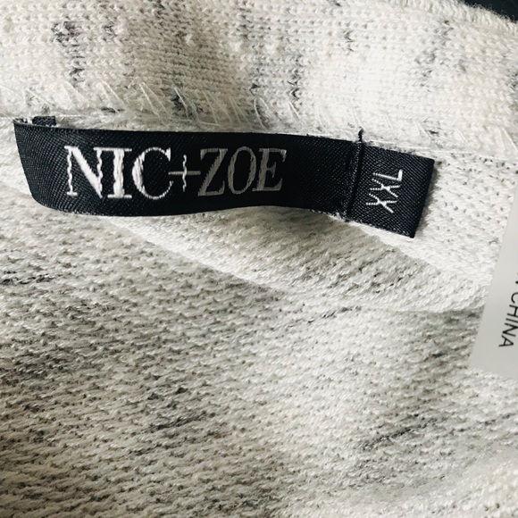 Nic + Zoe Melange Knit Snap Sweater XXL - Picture 5 of 6